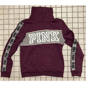 Pink Sweatshirt sweater Long Sleeve Maroon Small S SM Victoria Secret